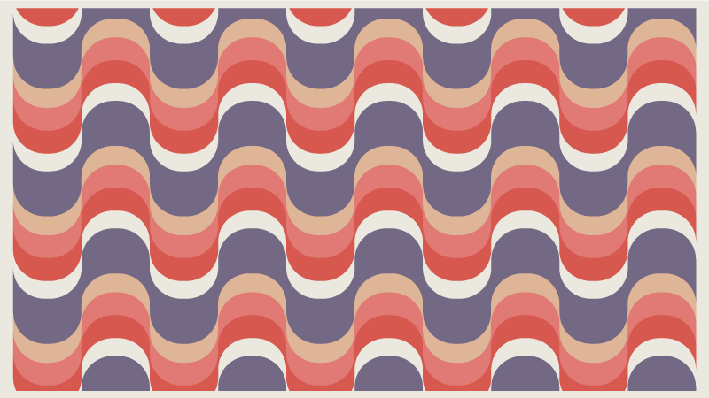 Tapis vinyles géométriques palette de couleurs ondulées - TenStickers