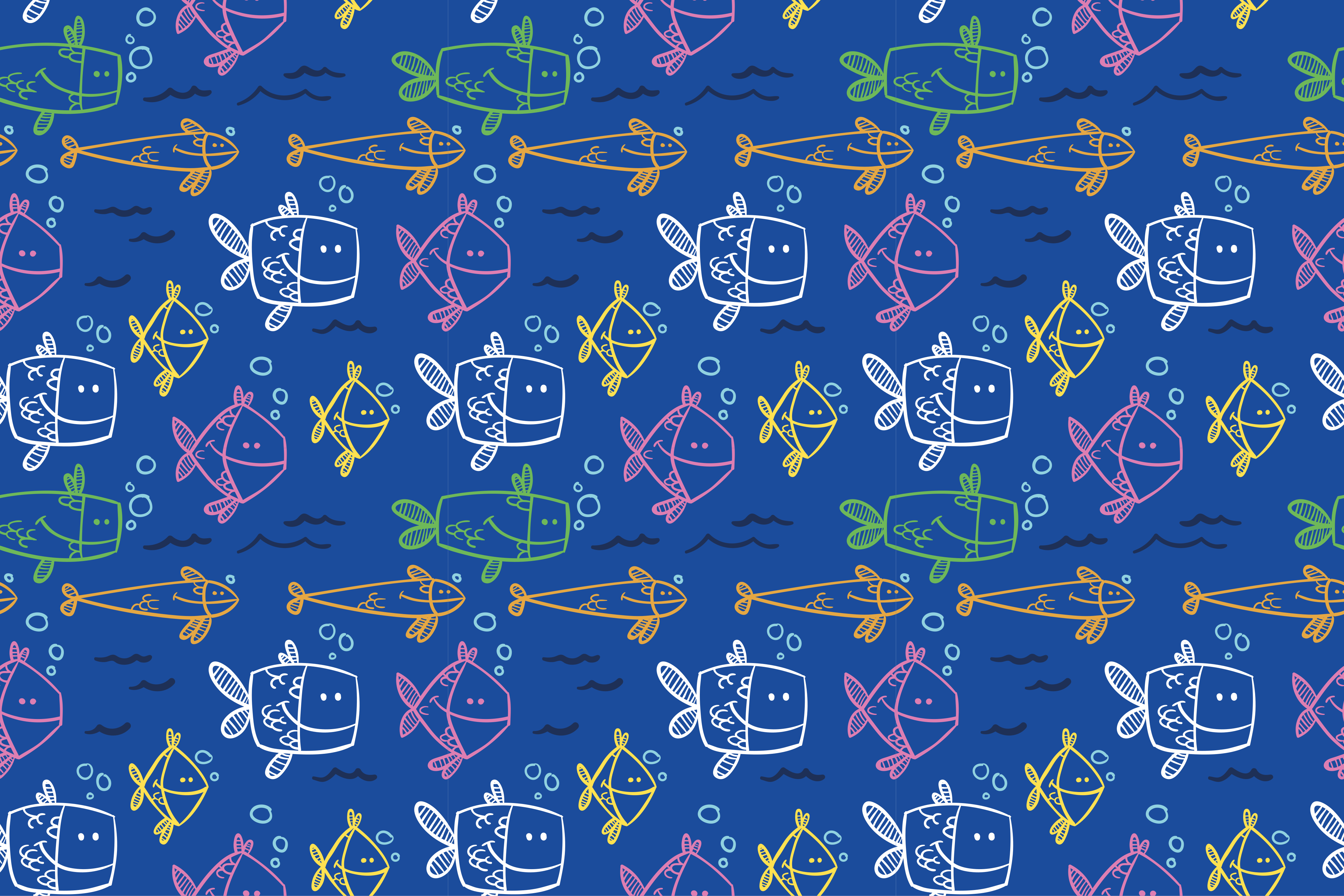 Tapis vinyle pour enfants illustration de poissons ludiques - TenStickers