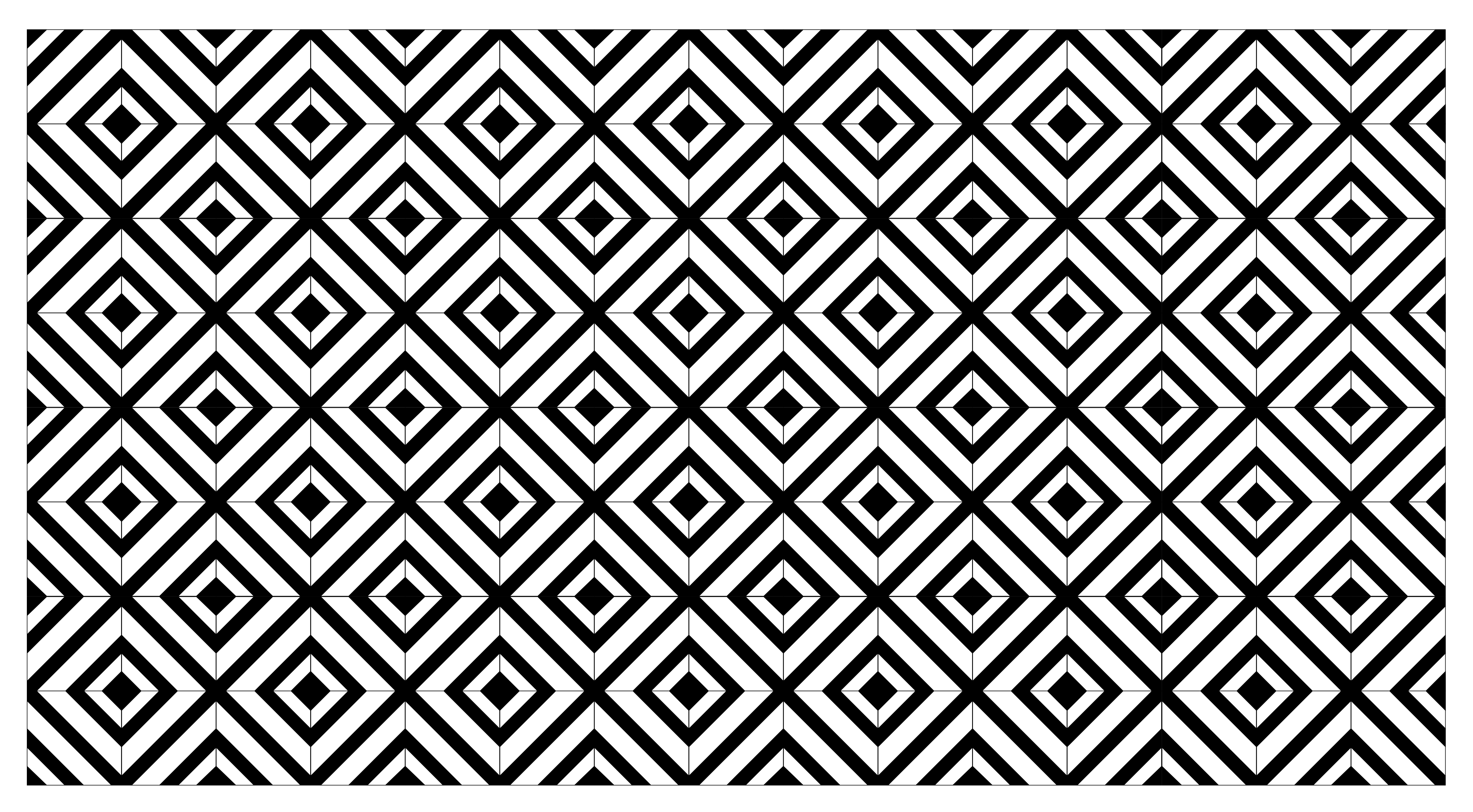Tapis vinyles géométriques diamants noirs et blancs - TenStickers