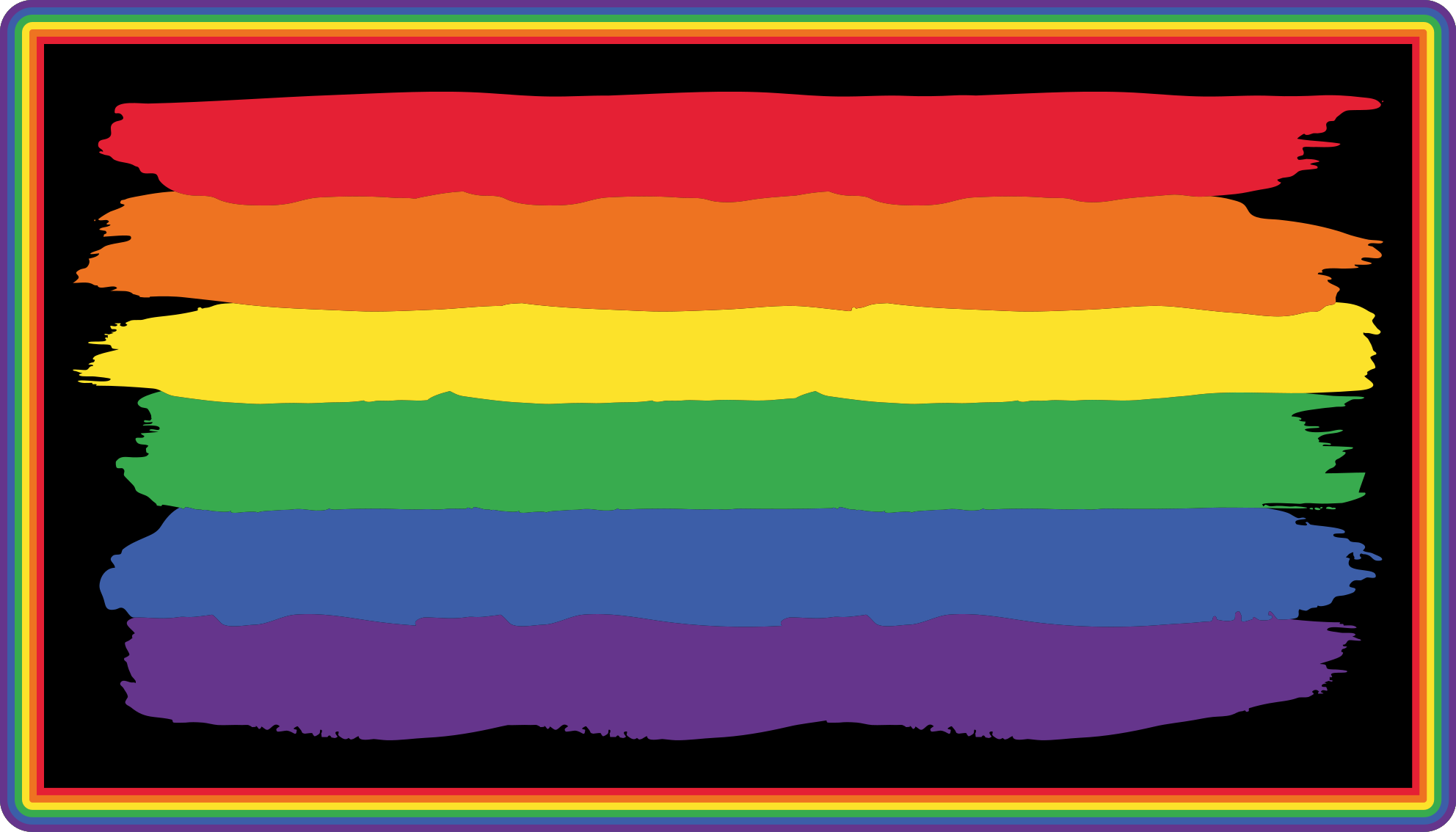 Tapis vinyle rayures lignes multicolores arc-en-ciel - TenStickers