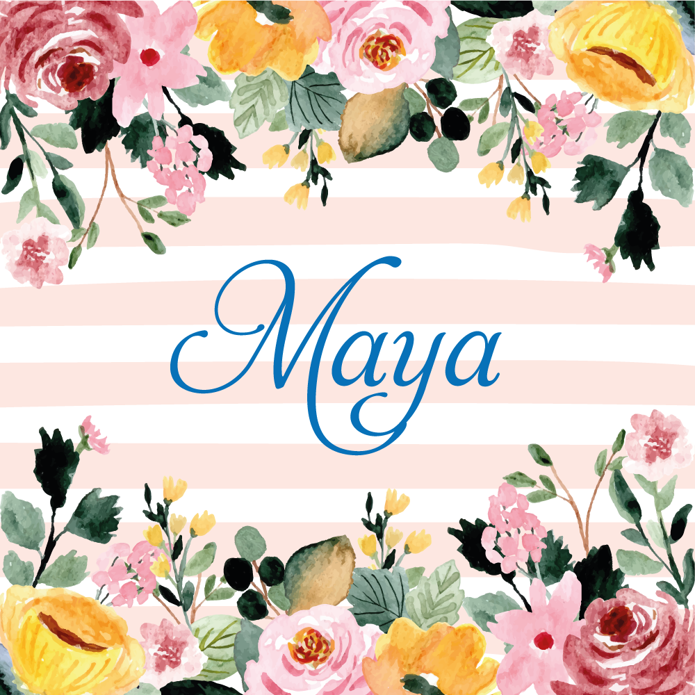 Tapis vinyle chambre personnalisation florale - TenStickers