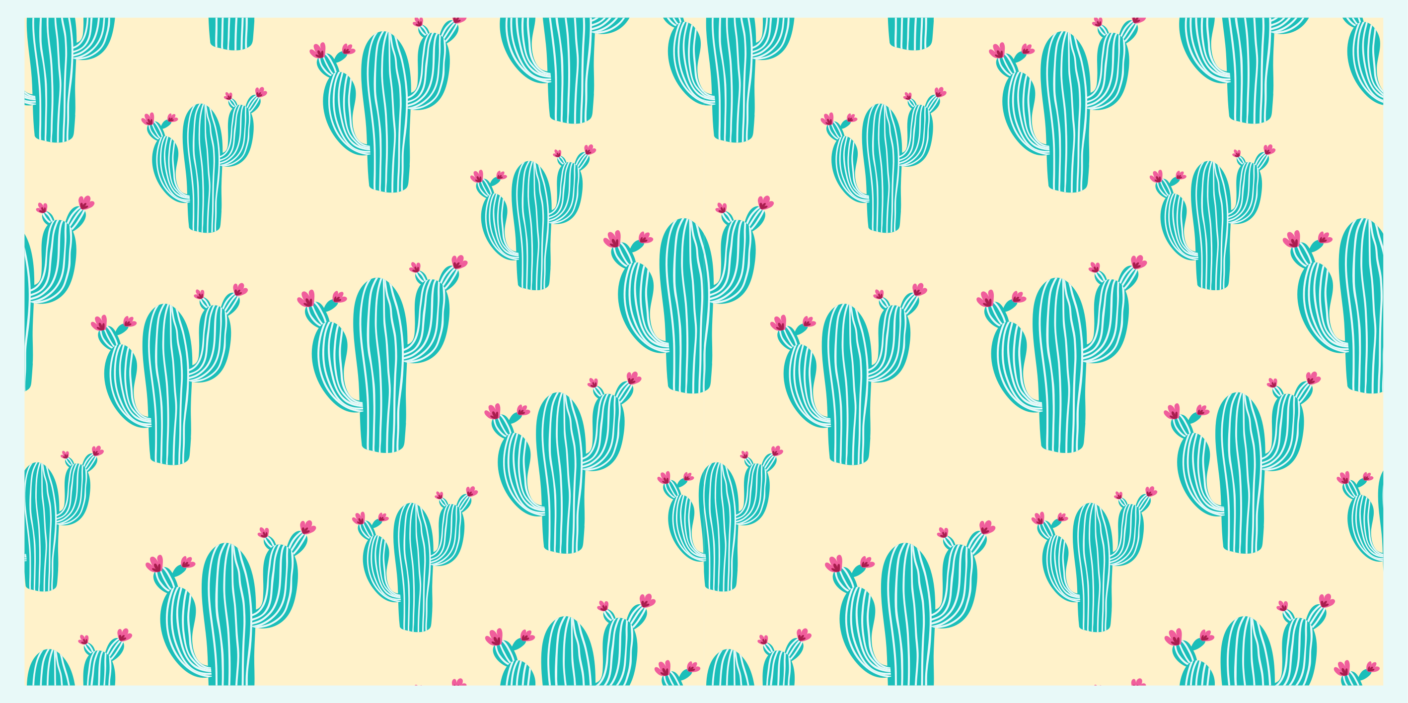 Tapis vinyle nature motif de cactus - TenStickers