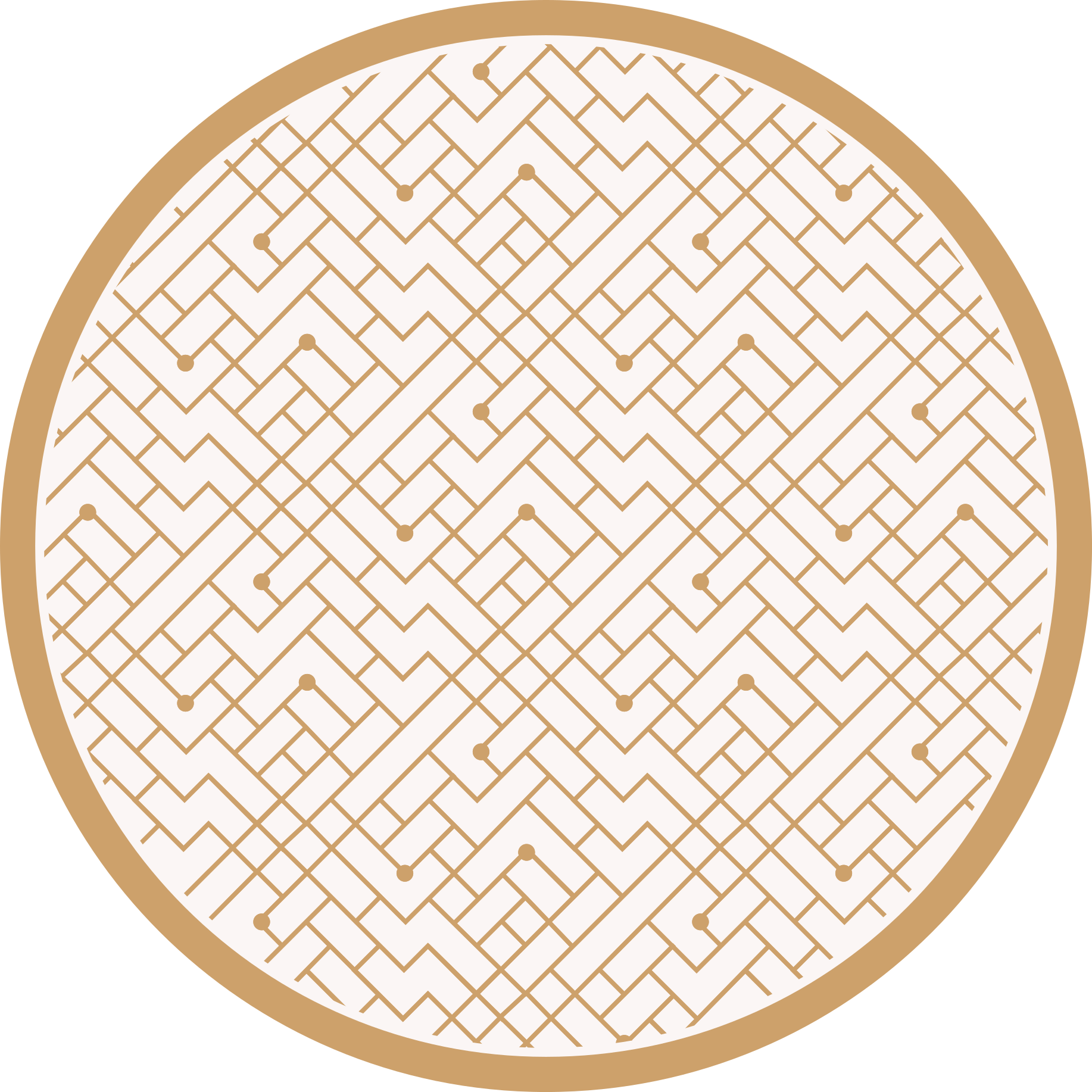 Tapis vinyles géométriques élément doré élégant - TenStickers