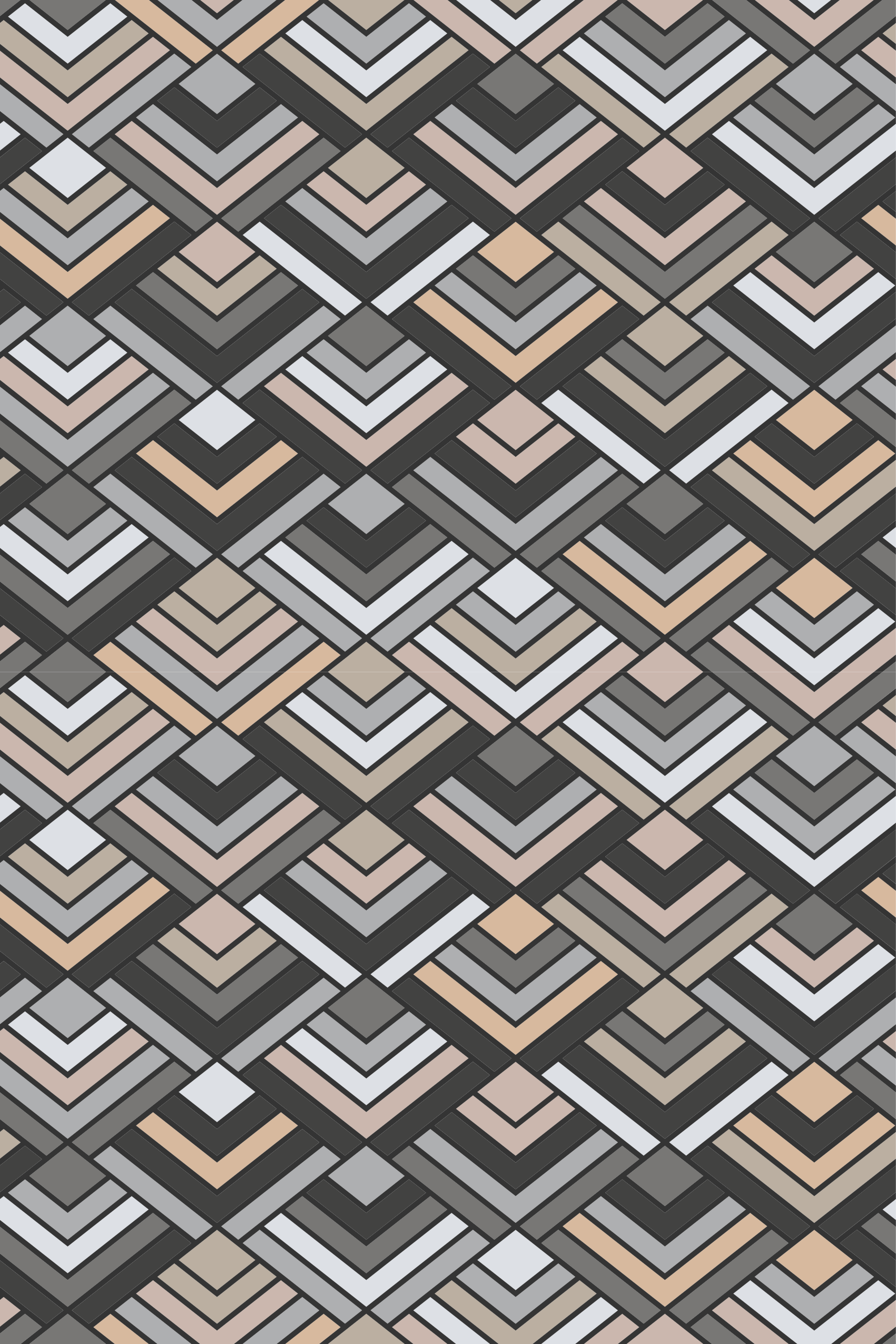 Tapis vinyles géométriques formes de chevrons superposées - TenStickers