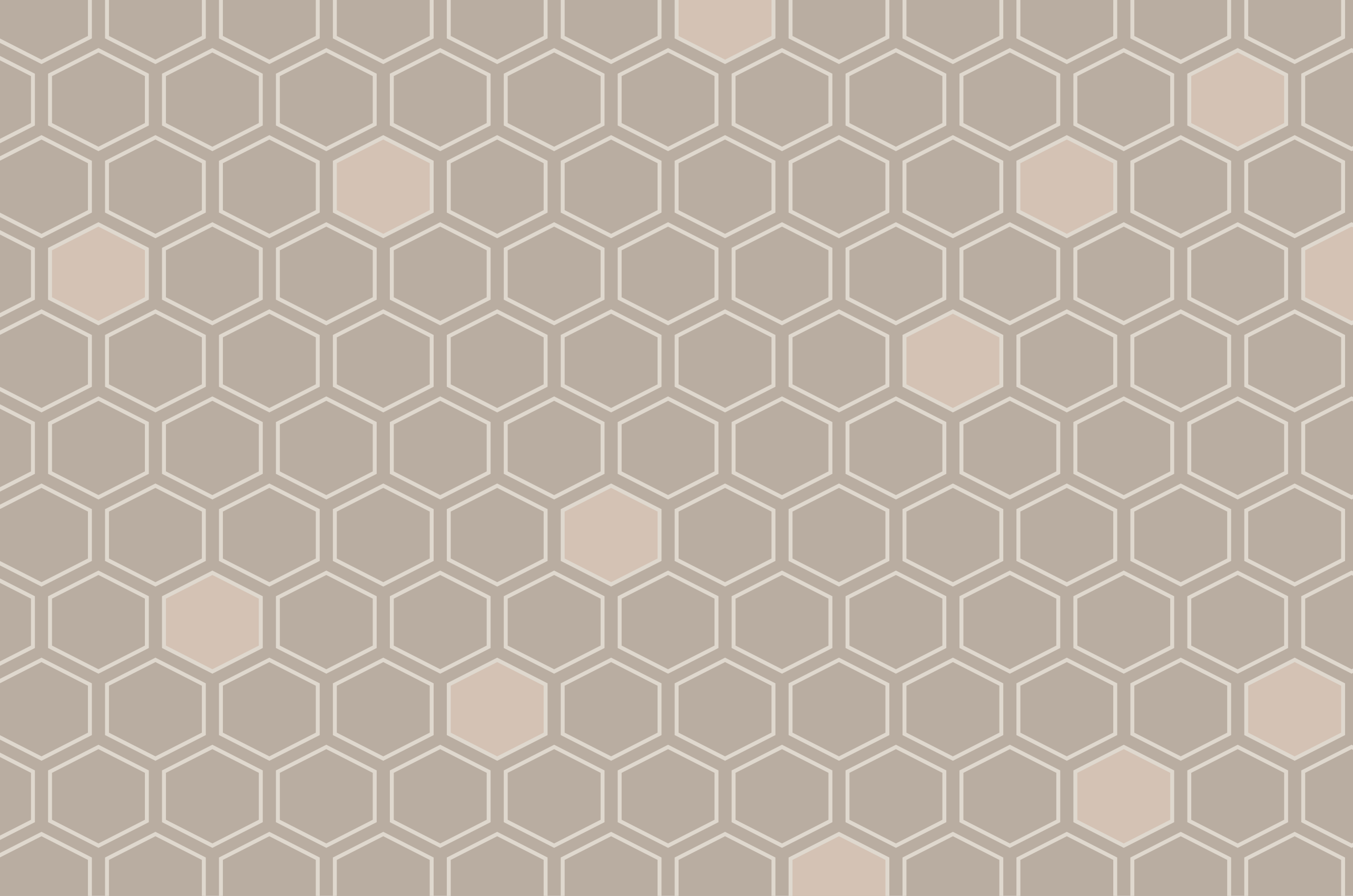 Tapis vinyles géométriques motif hexagonal beige - TenStickers