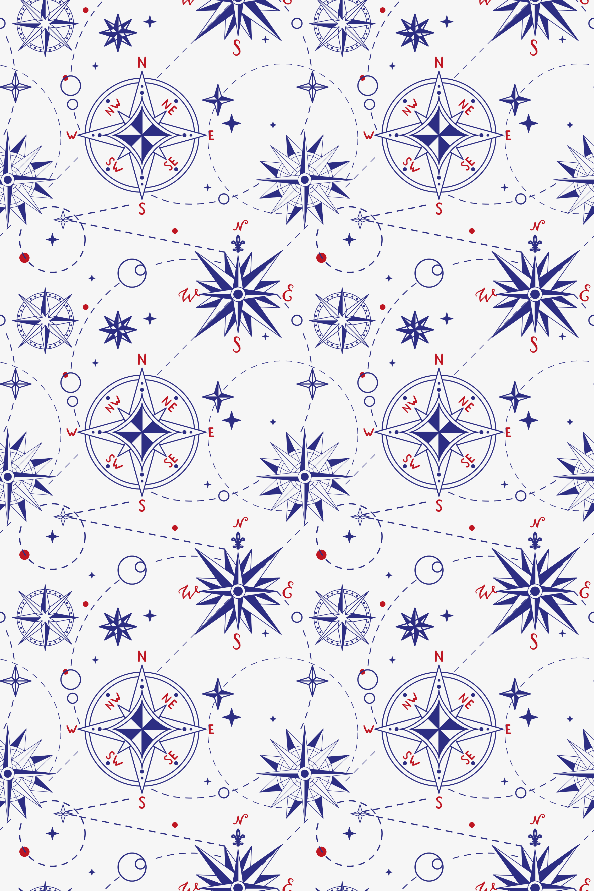 Tapis vinyle salle de bain motif de boussole nautique - TenStickers