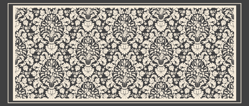 Tapis vinyle rétro élément botanique élégant - TenStickers