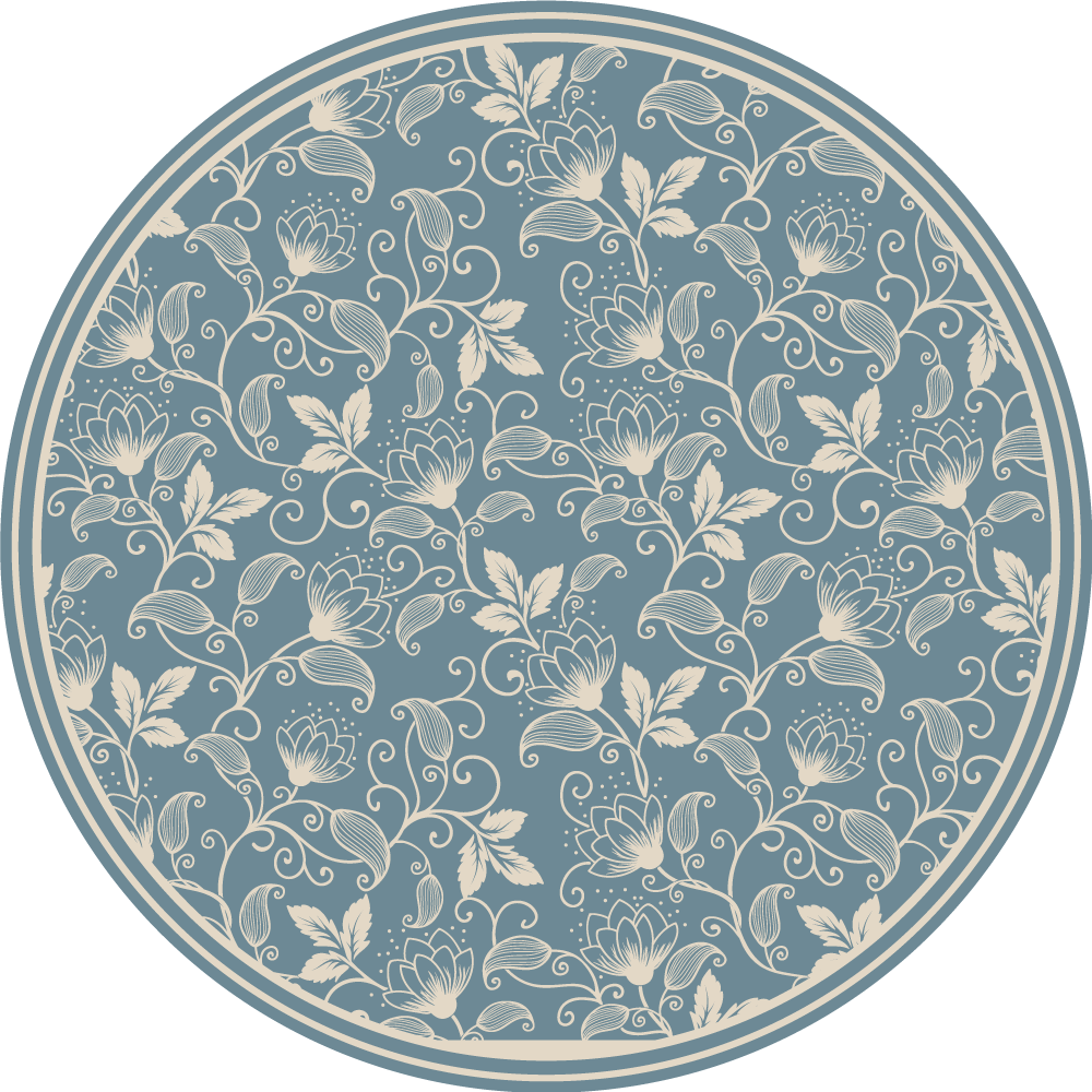 Tapis vinyle fleurs et plantes tourbillon botanique - TenStickers