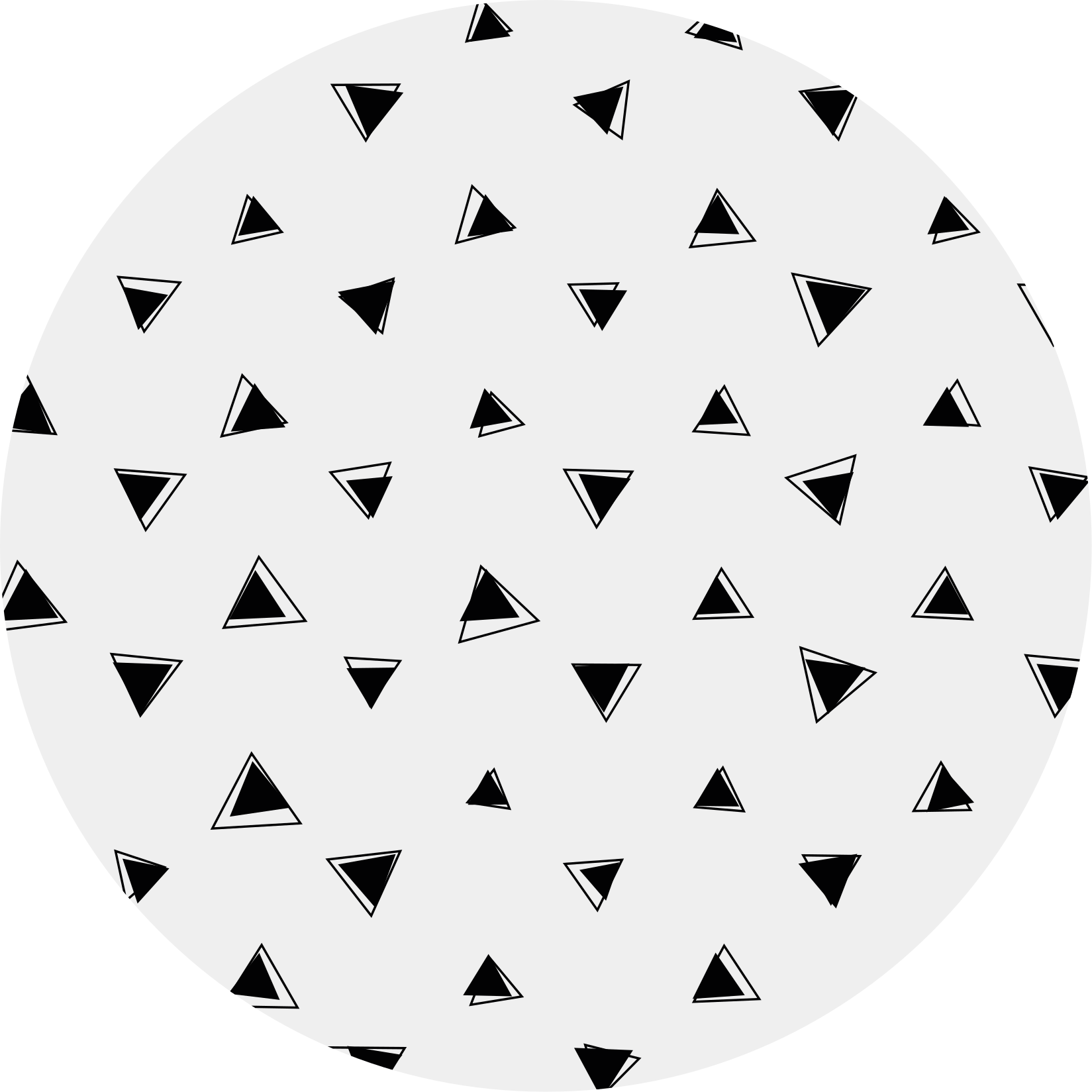Tapis vinyles géométriques triangles noirs monochromes - TenStickers