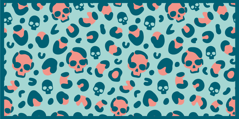 Tapis vinyle animal jeu de motifs de crâne - TenStickers