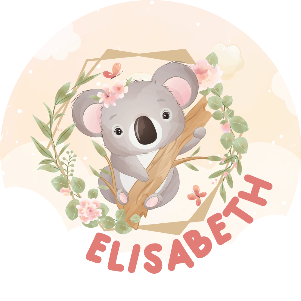 Tapis vinyle personnalisé koala adorable - TenStickers