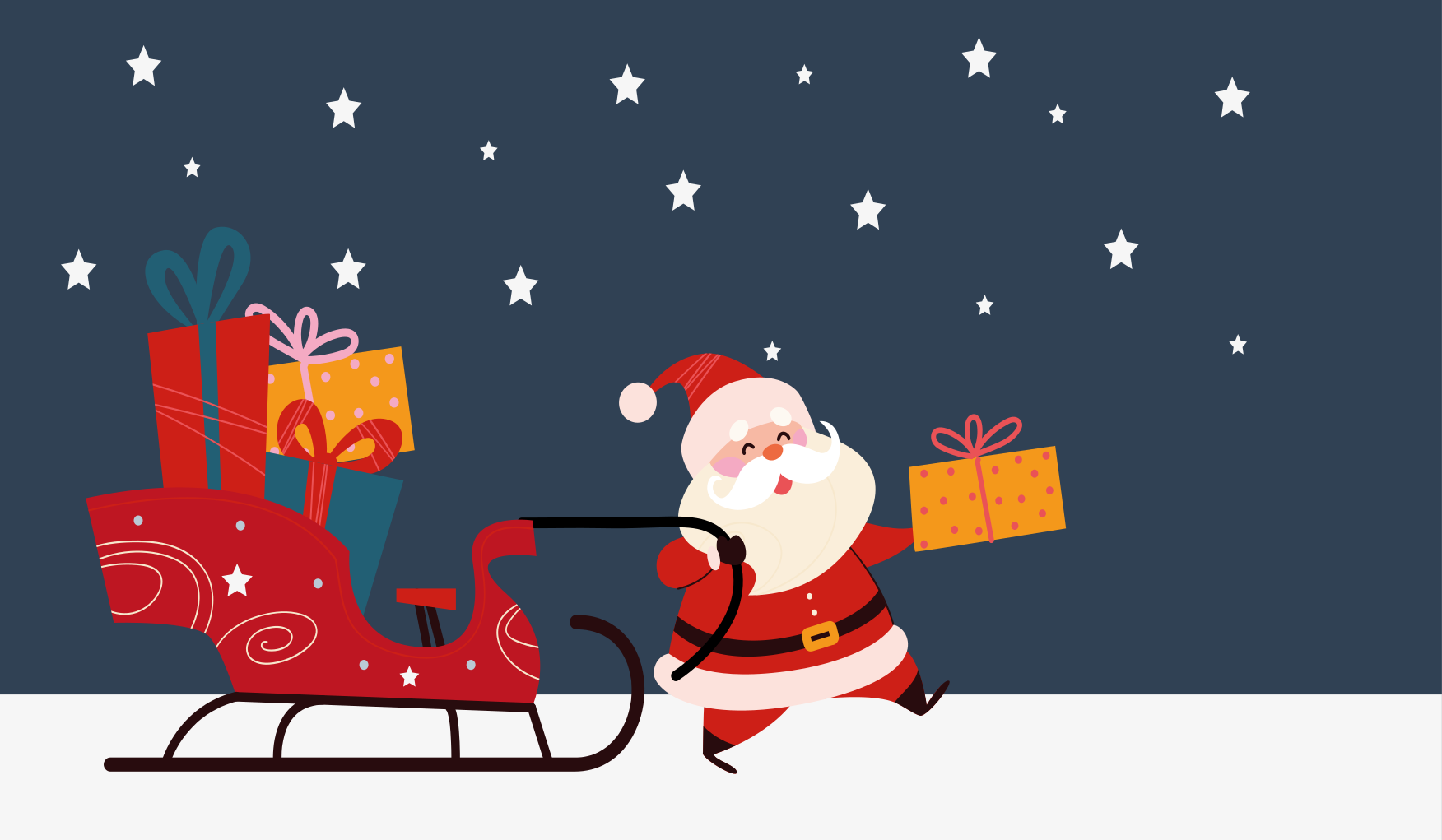 Tapis vinyle noël le joyeux traîneau du papa noël - TenStickers
