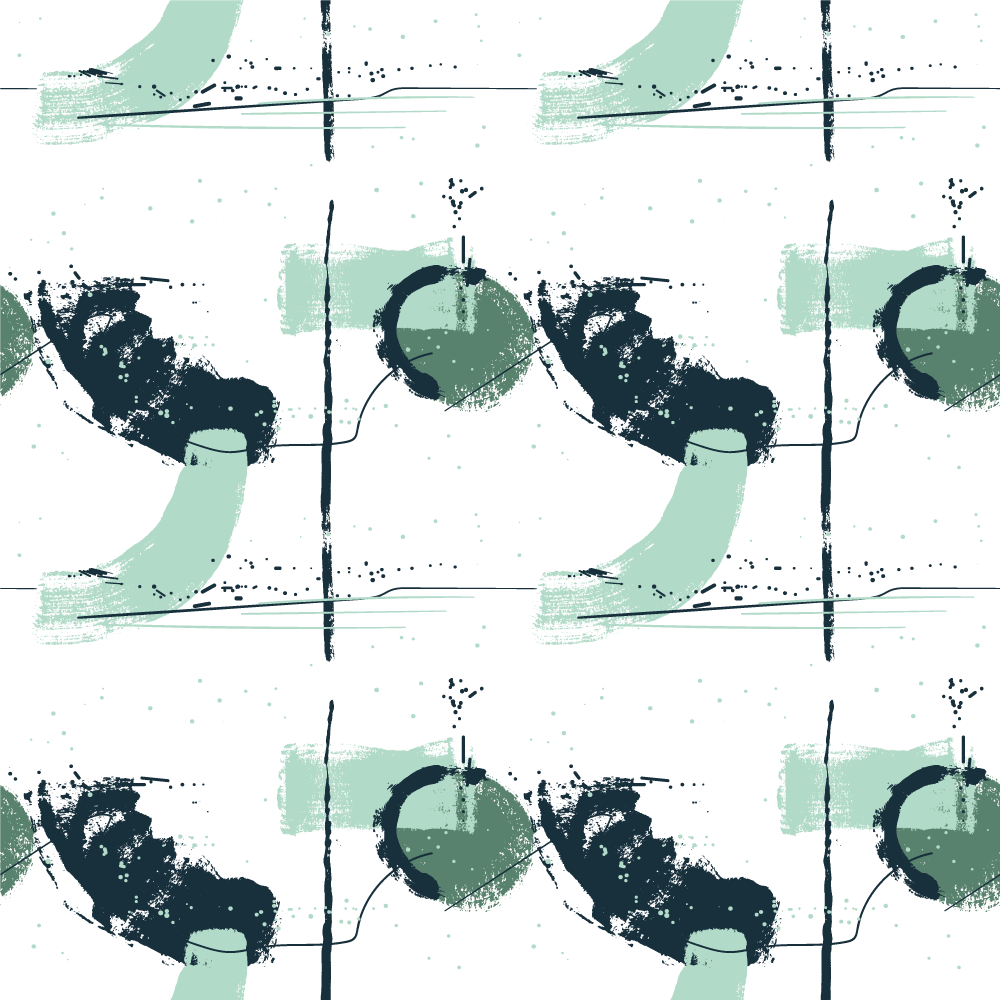 Tapis vinyle minimaliste traits verts abstraits - TenStickers