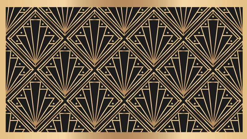 Tapis vinyle carreaux de ciment motif art déco - TenStickers