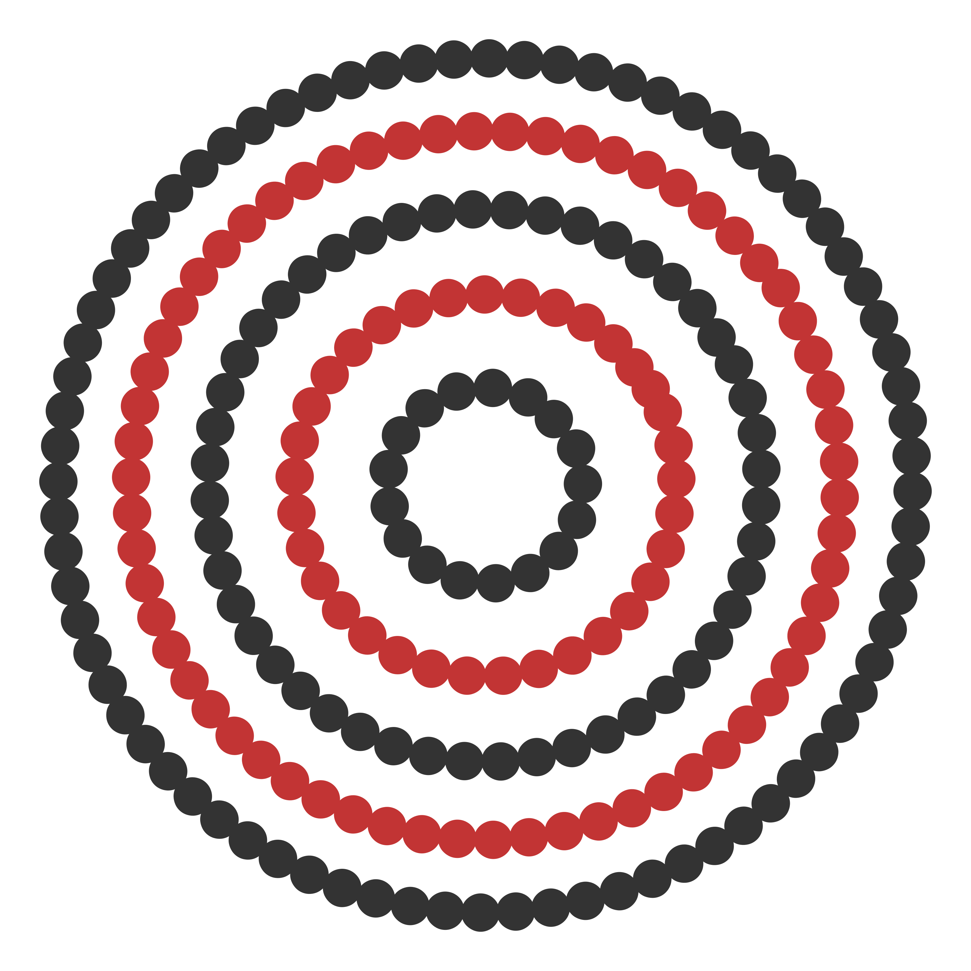 Tapis vinyles géométriques motif à points en spirale - TenStickers