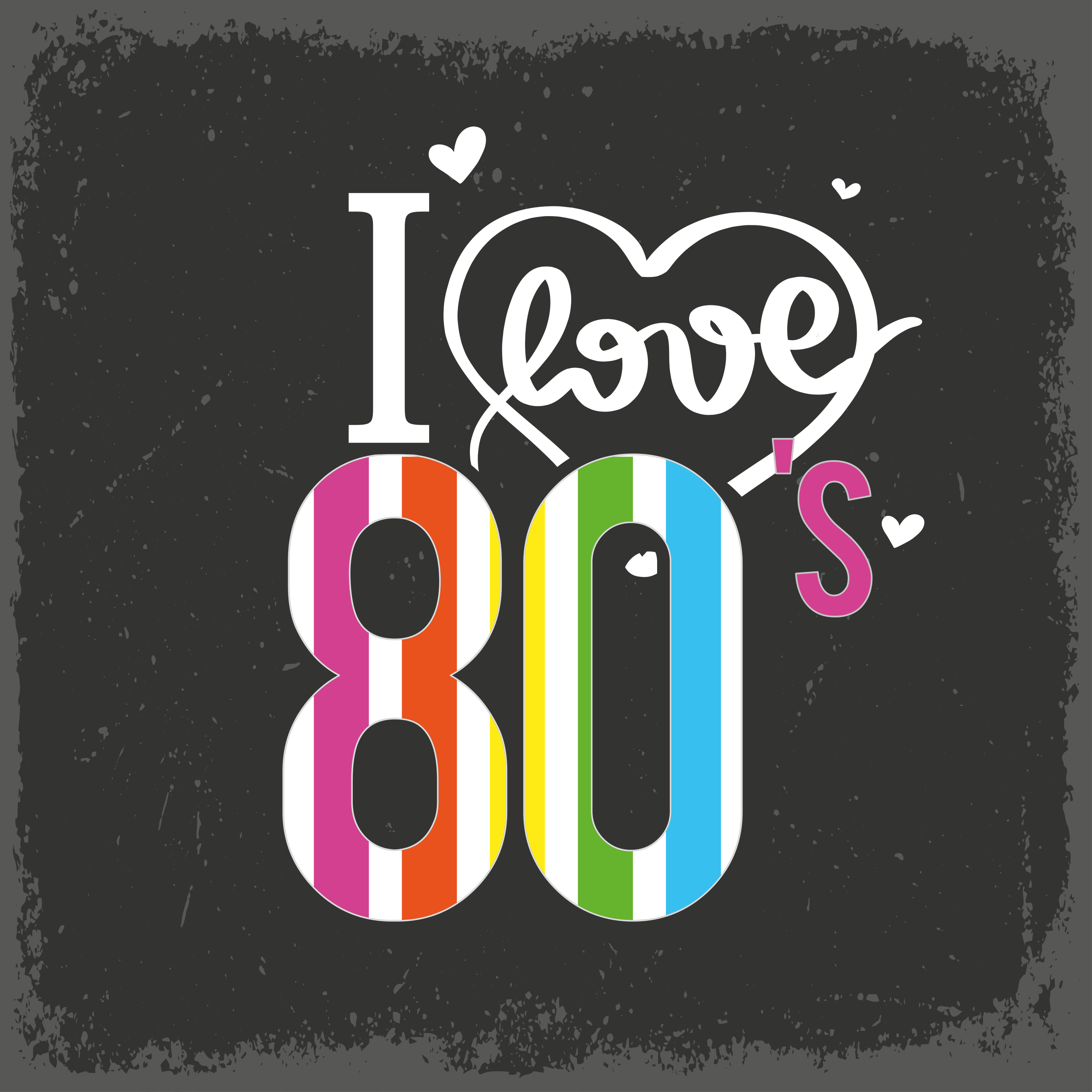 Tapis mosaique vinyle amour rétro des années 80 - TenStickers