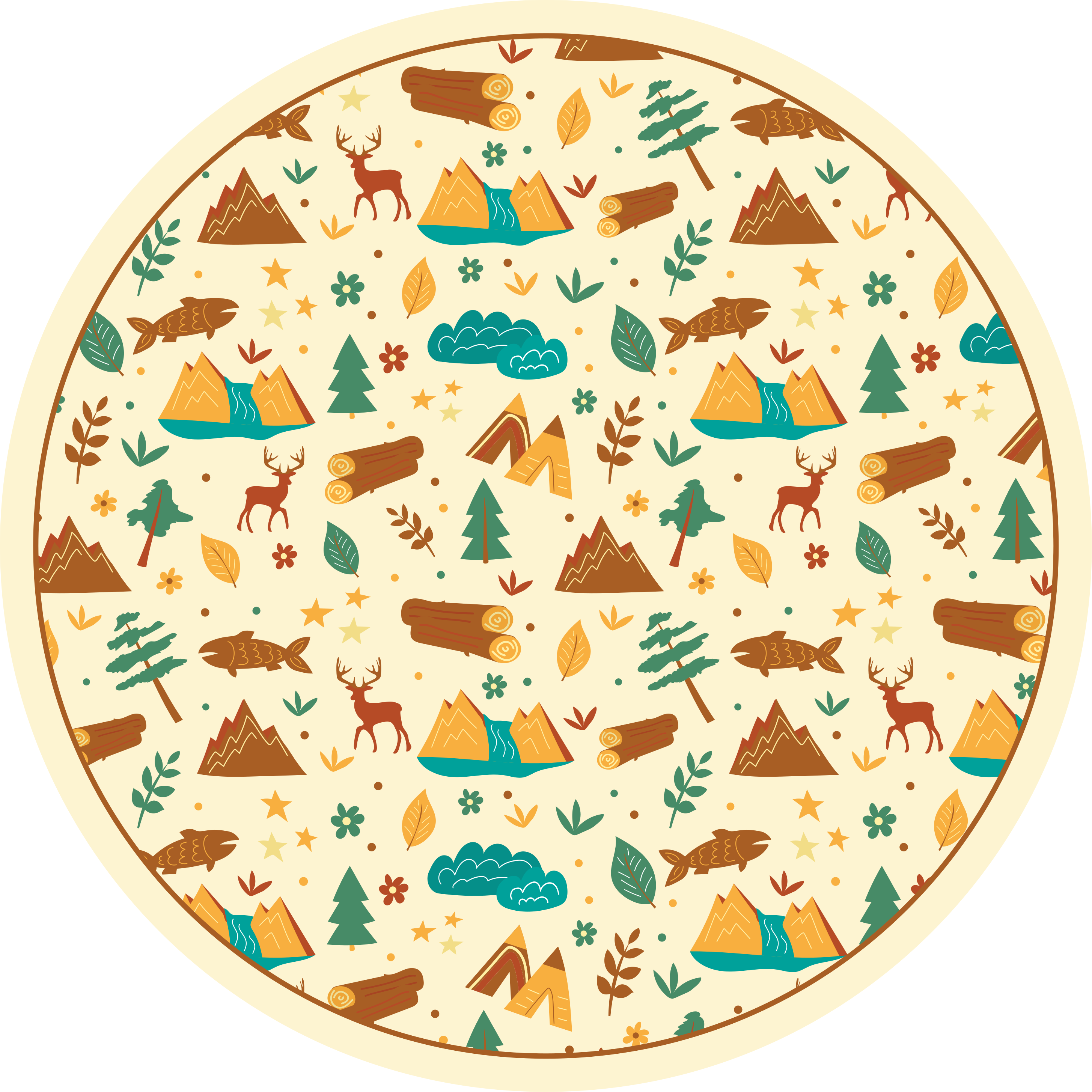 Tapis vinyle nature paysage d'aventure en plein air - TenStickers