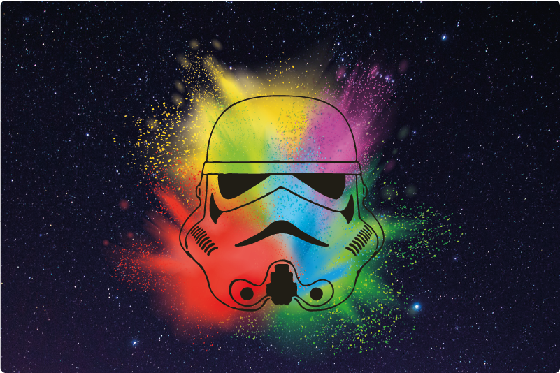 Tapis vinyle autres tapis visage coloré de stormtrooper - TenStickers