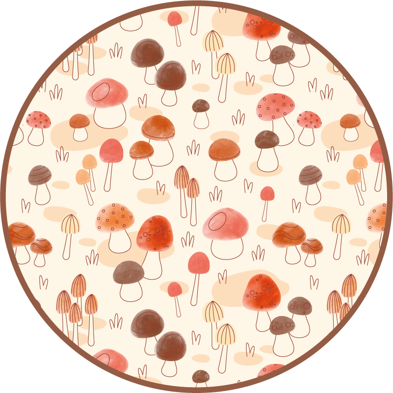 Tapis vinyle nature concept de champignon - TenStickers