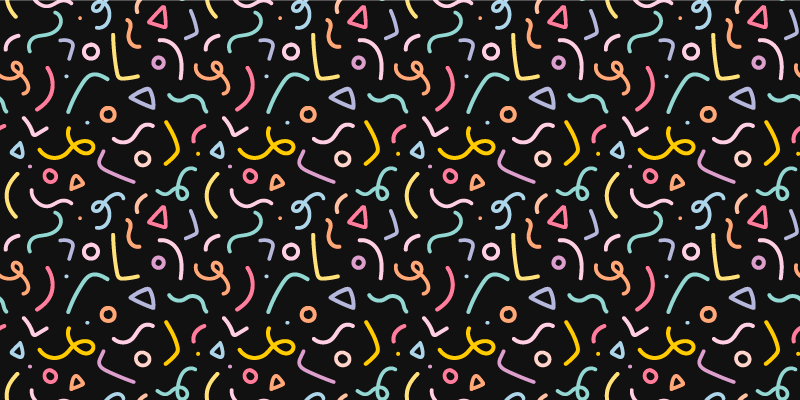 Tapis vinyles géométriques tourbillons abstraits colorés - TenStickers