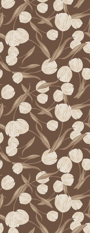 Tapis vinyle fleurs et plantes design élégant - TenStickers