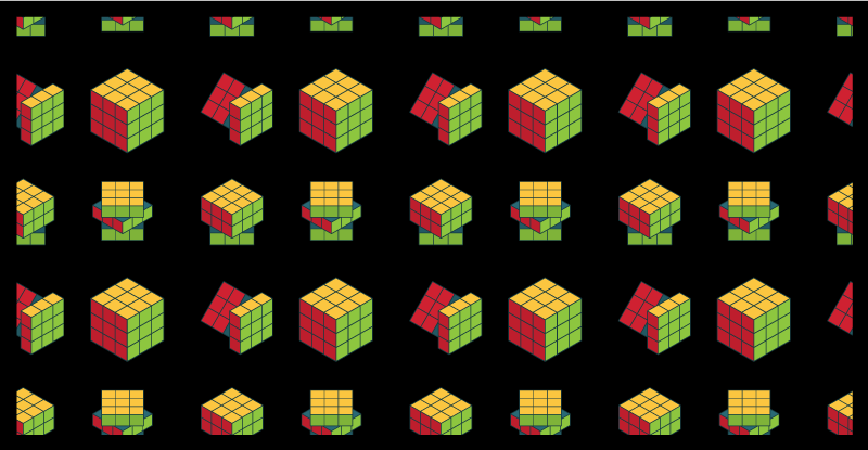 Tapis vinyle jeux modèle de cube de rubik - TenStickers