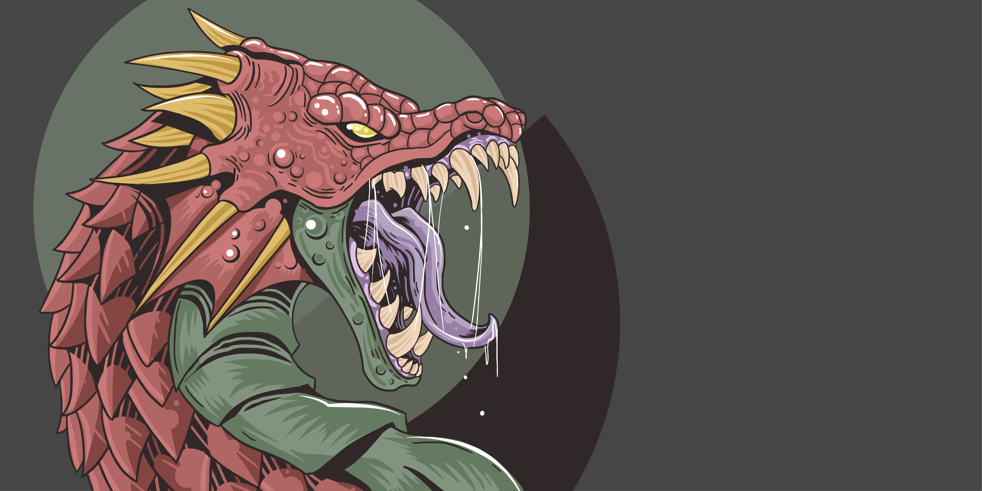 Tapis vinyle ado illustration de tête de dragon - TenStickers