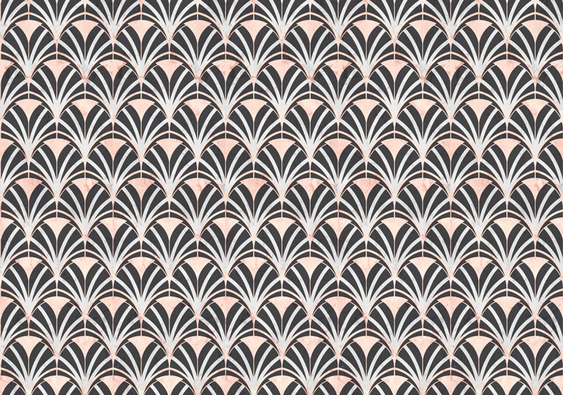 Tapis vinyle texture motif de feuilles fluides - TenStickers