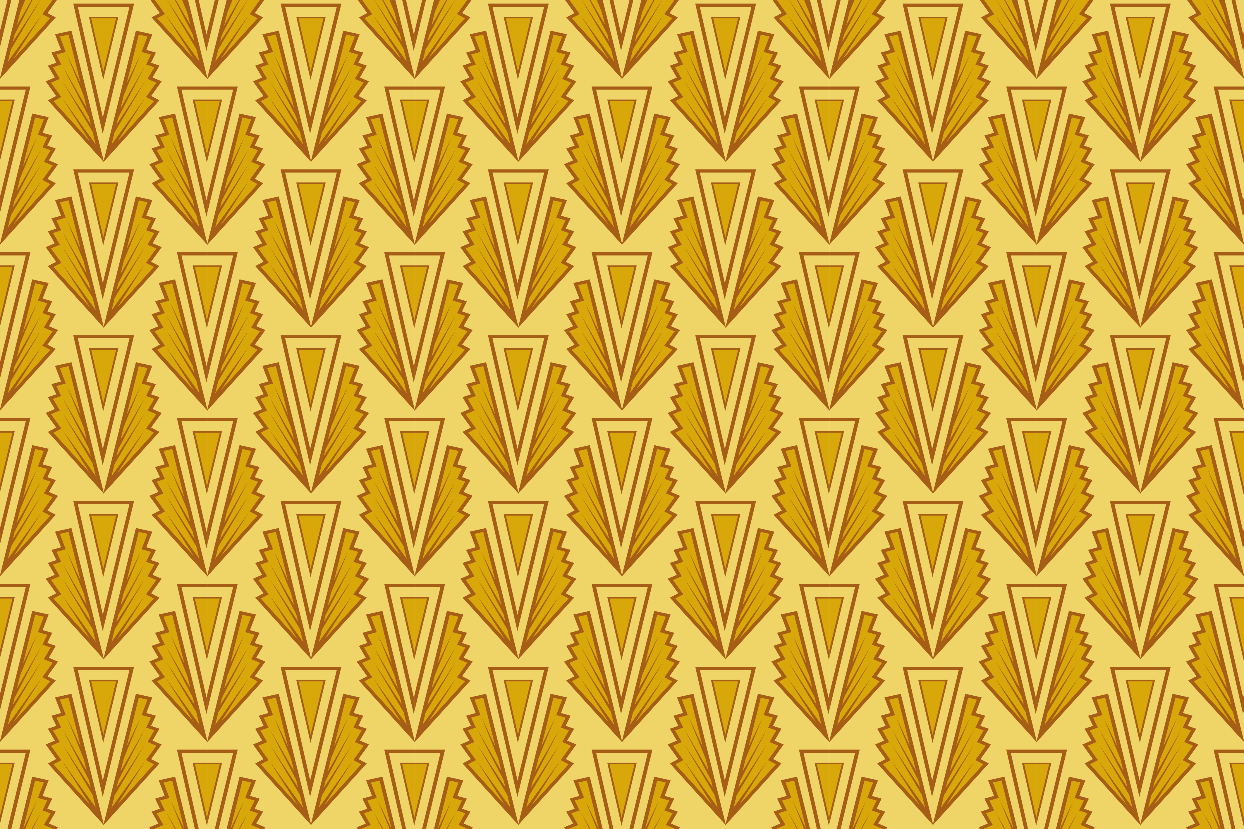 Tapis mosaique vinyle motif géométrique jaune - TenStickers