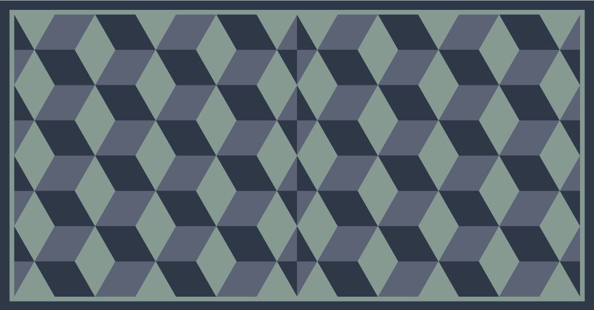 Tapis vinyles géométriques jeu de motifs cubiques - TenStickers