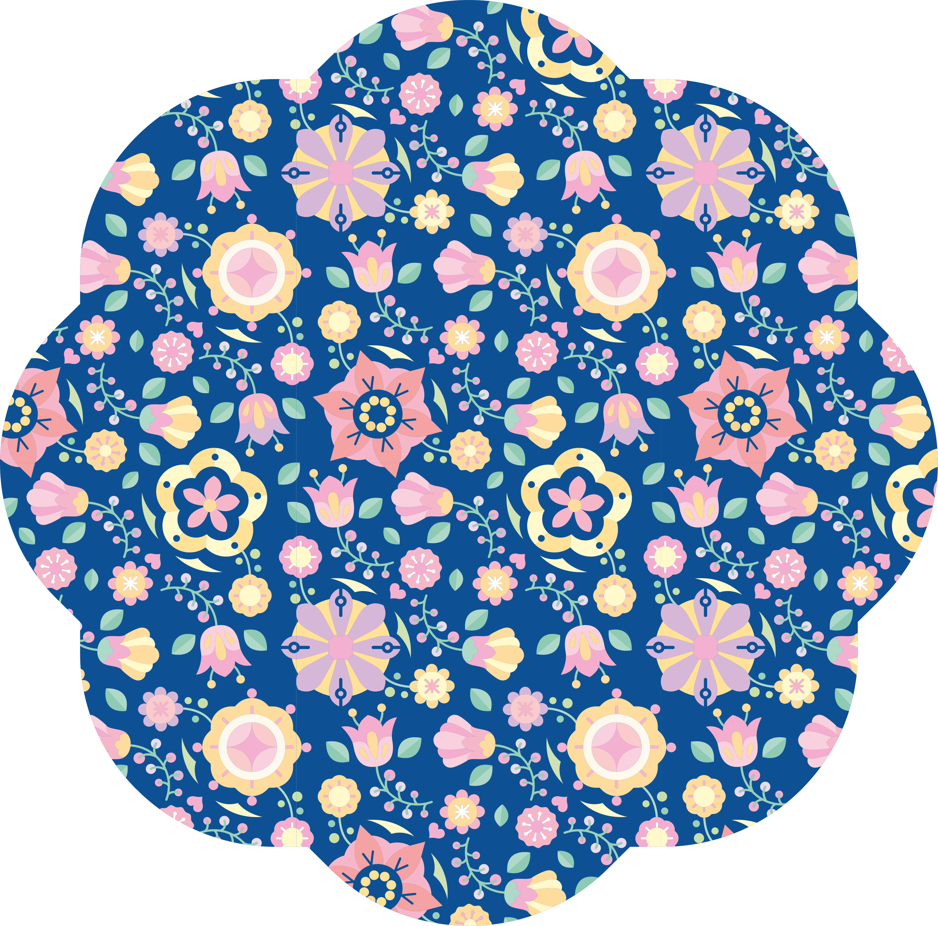 Tapis vinyle fleurs et plantes bonheur botanique - TenStickers