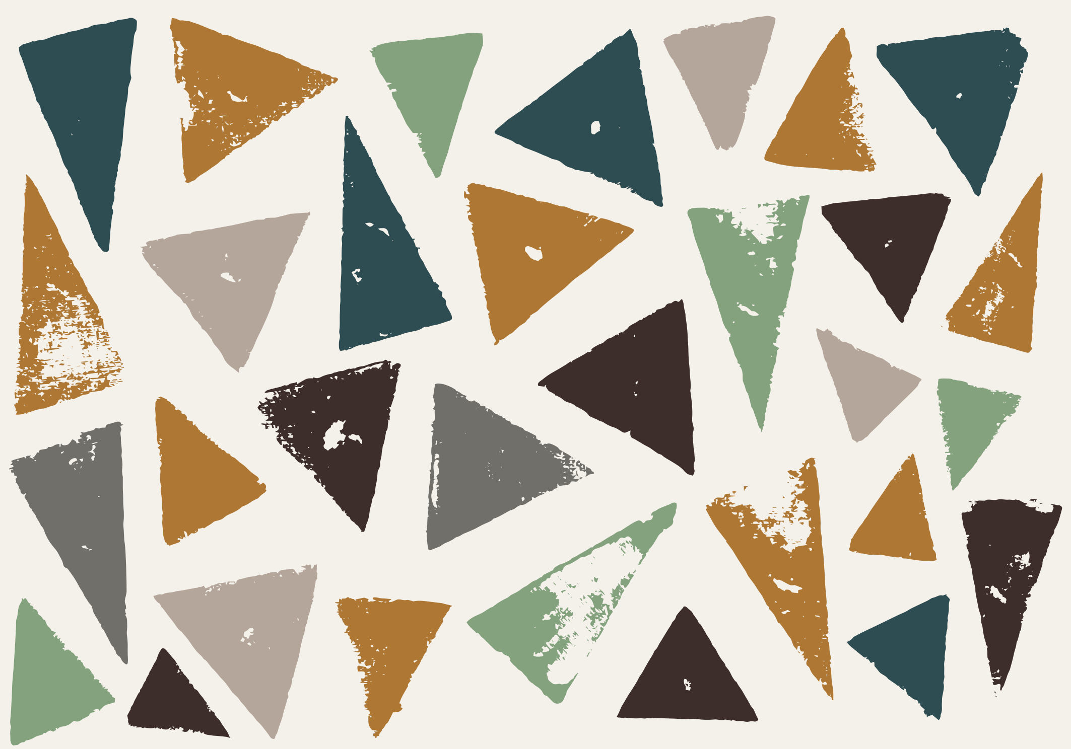 Tapis vinyle minimaliste motif triangulaire vibrant - TenStickers