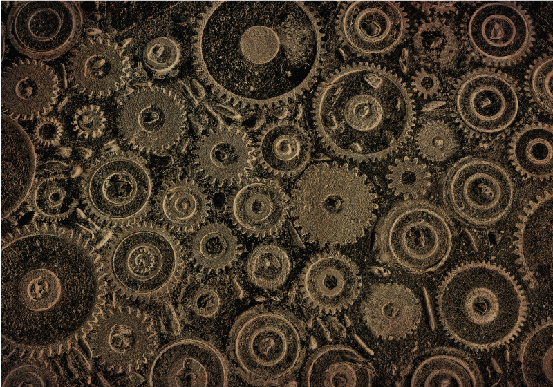 Tapis vinyle textures modèle d'engrenages industriels - TenStickers