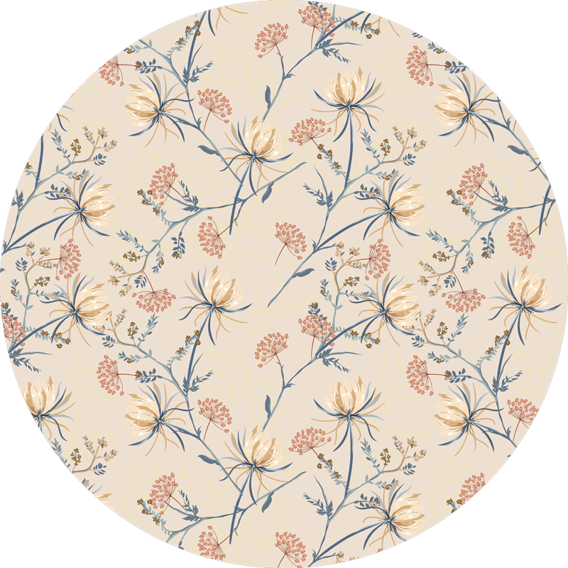 Tapis vinyle fleurs et plantes Éclosion botanique - TenStickers