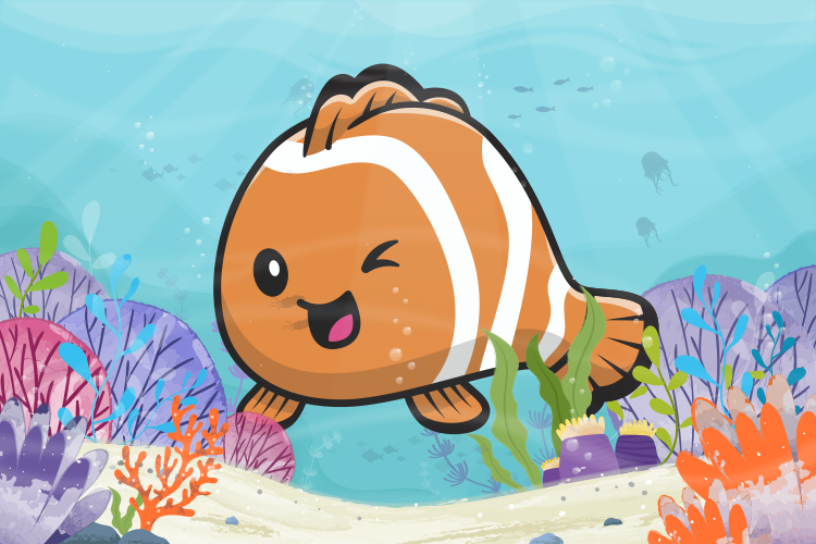 Tapis vinyle pour enfants aventure aquatique animée - TenStickers