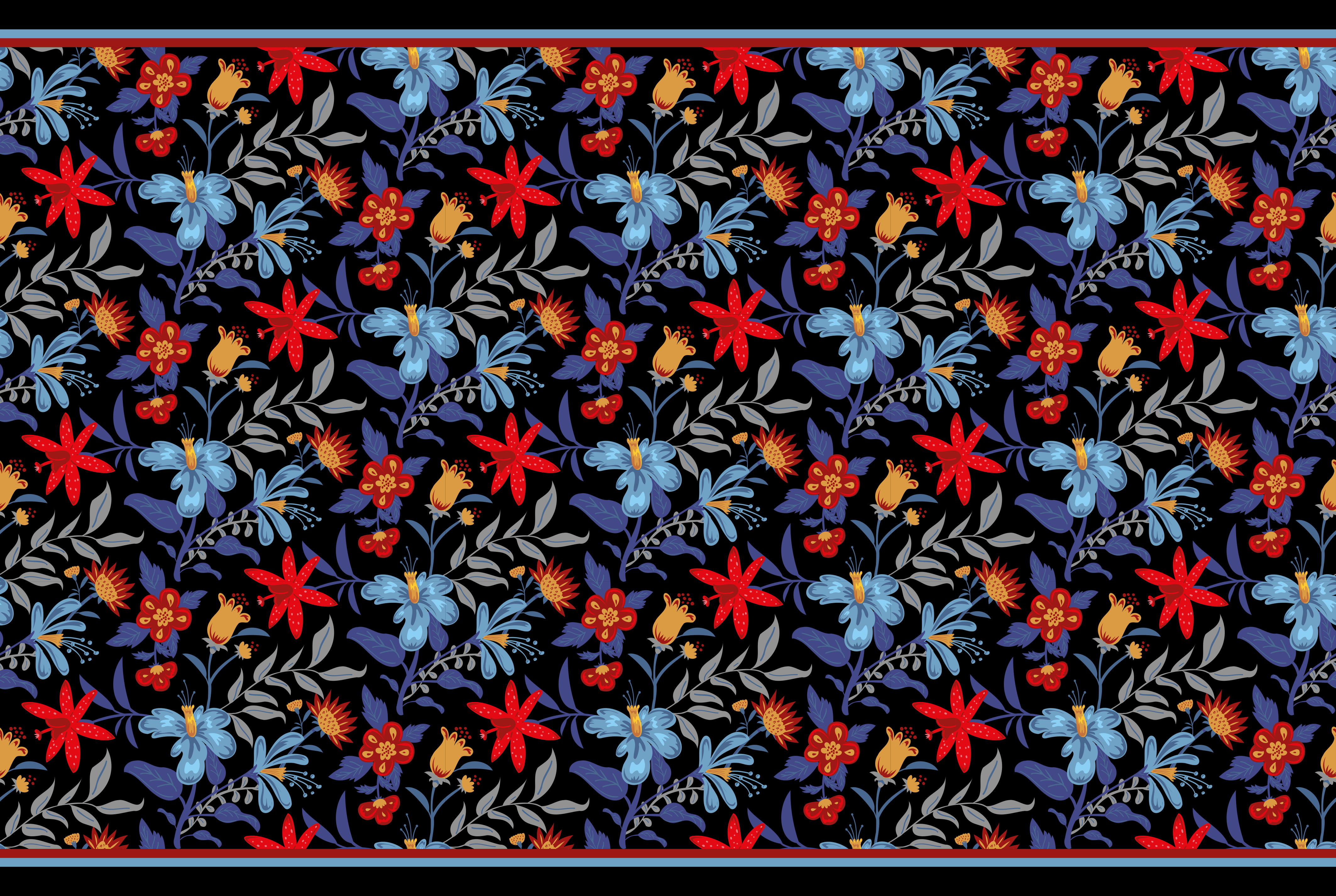 Tapis vinyle fleurs et plantes élégance botanique - TenStickers