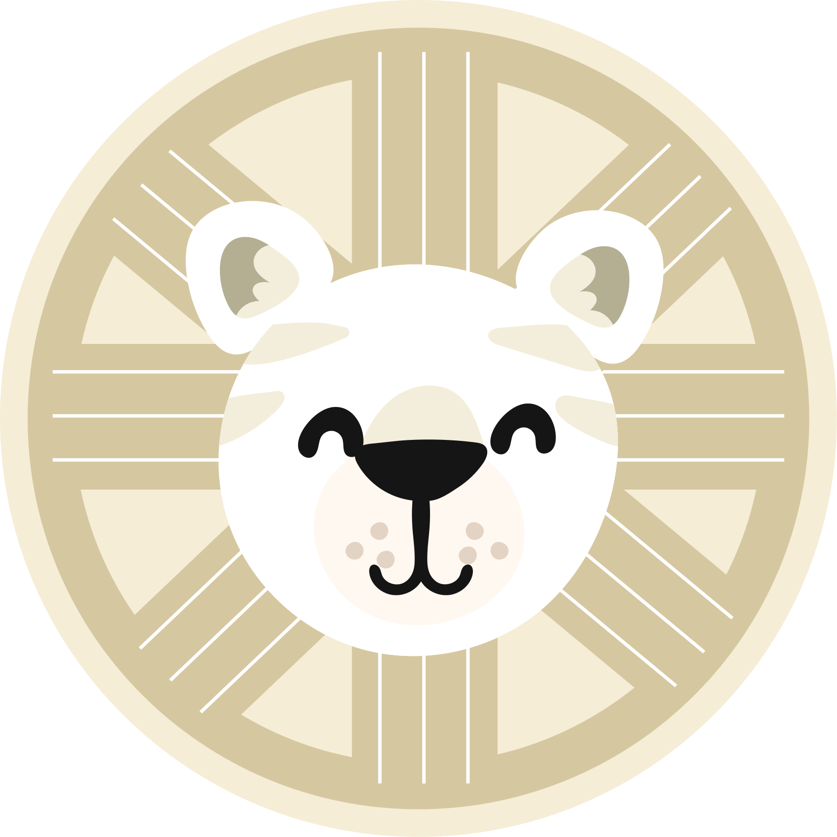 Tapis vinyle chambre bébé motif lion souriant - TenStickers