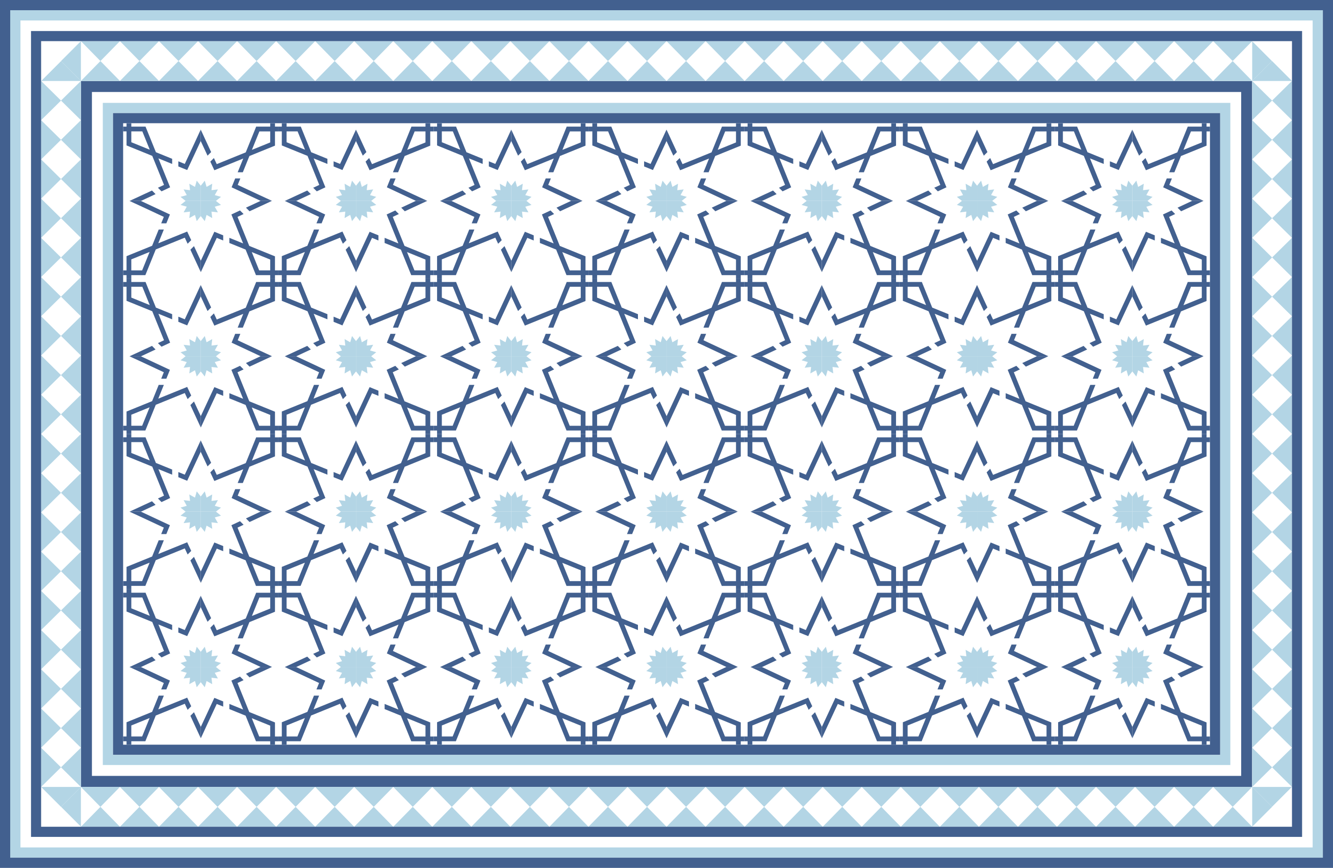 Tapis vinyle carreaux de ciment motif géométrique carrelé - TenStickers