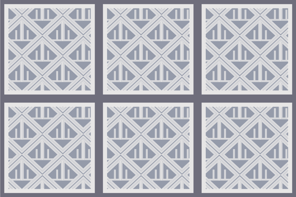 Tapis vinyle géométrique tableau de motifs géométriques - TenStickers