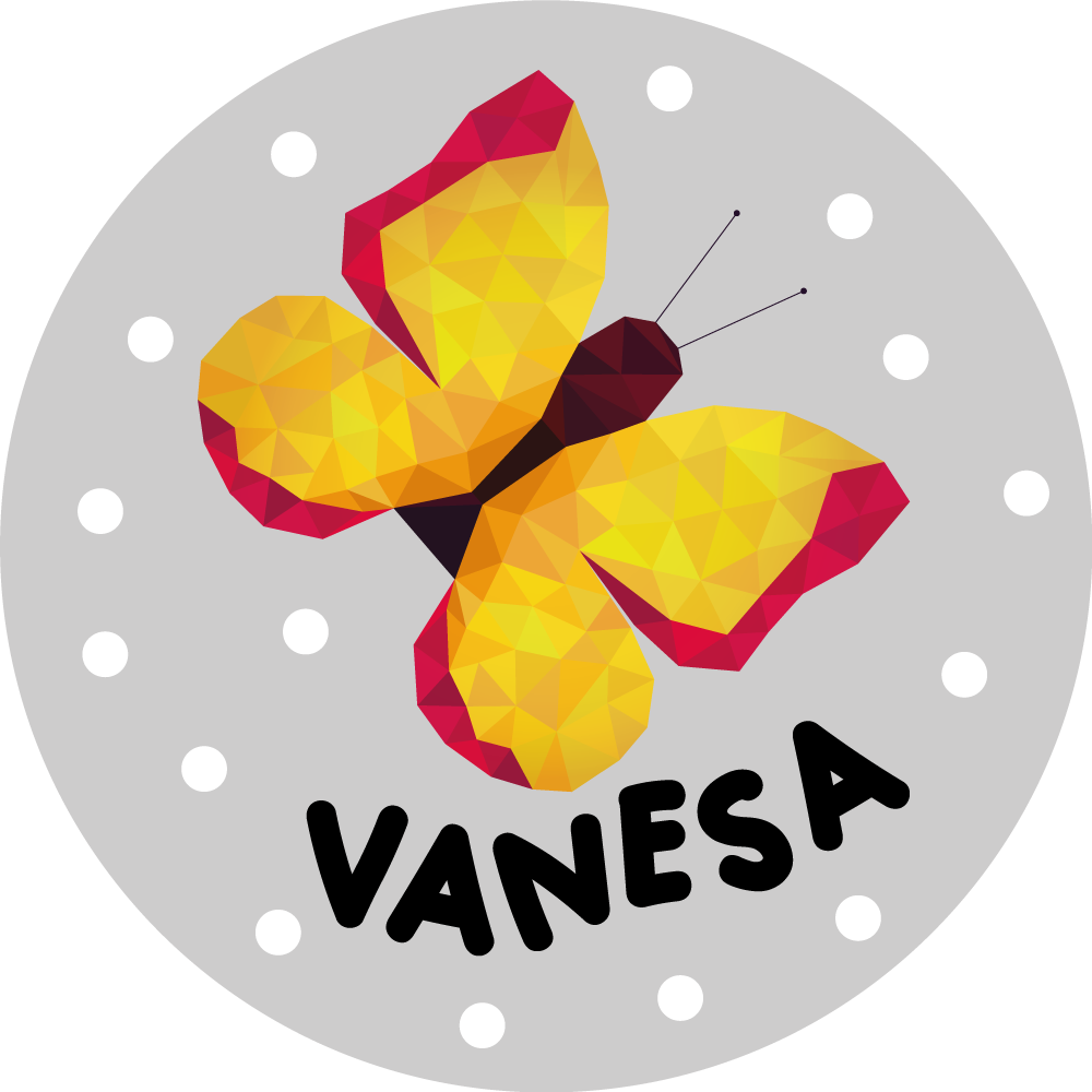 Tapis vinyle avec nom papillon personnalisé - TenStickers