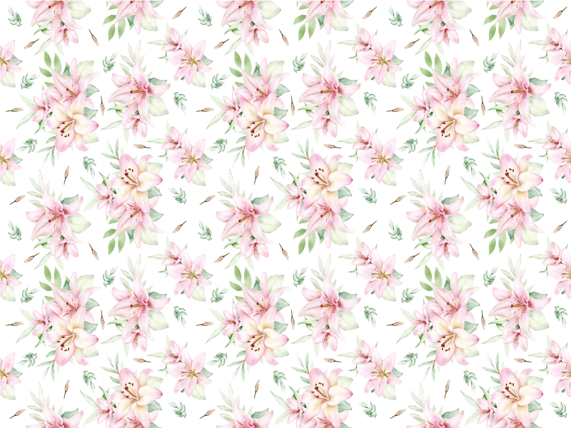 Tapis vinyle fleurs et plantes élégance florale - TenStickers