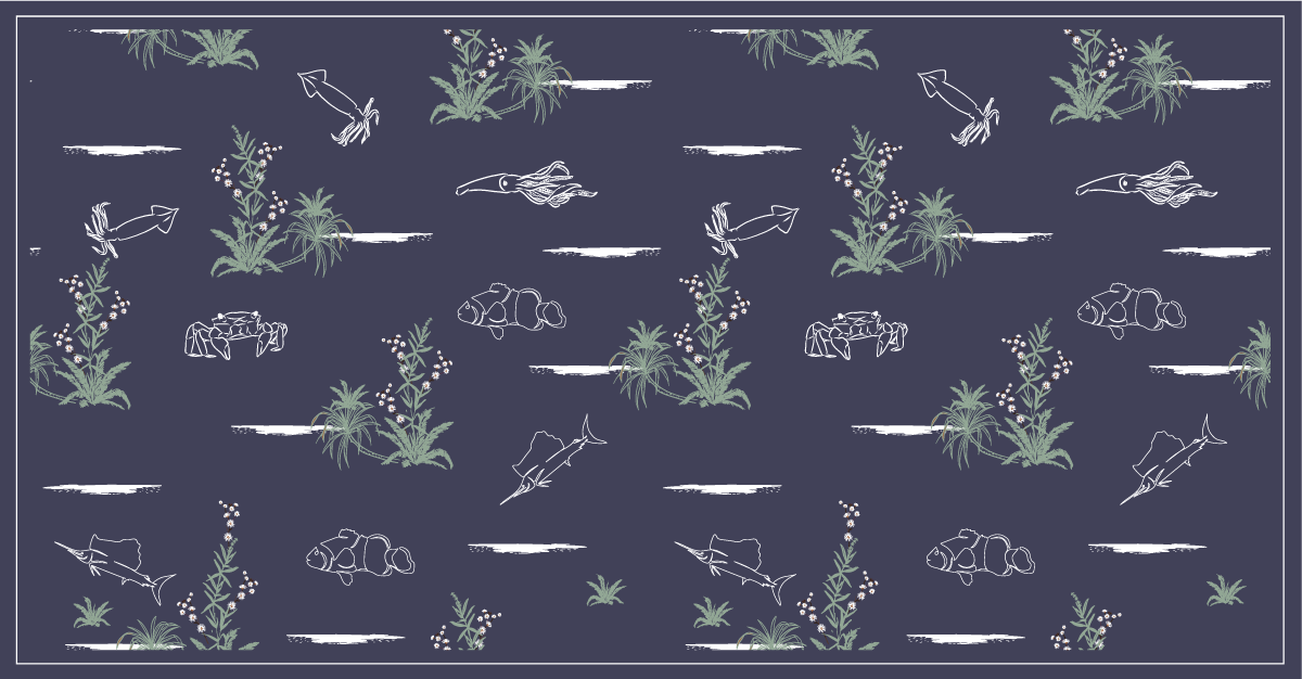 Tapis vinyle nature illustrations inspirées de la nature - TenStickers