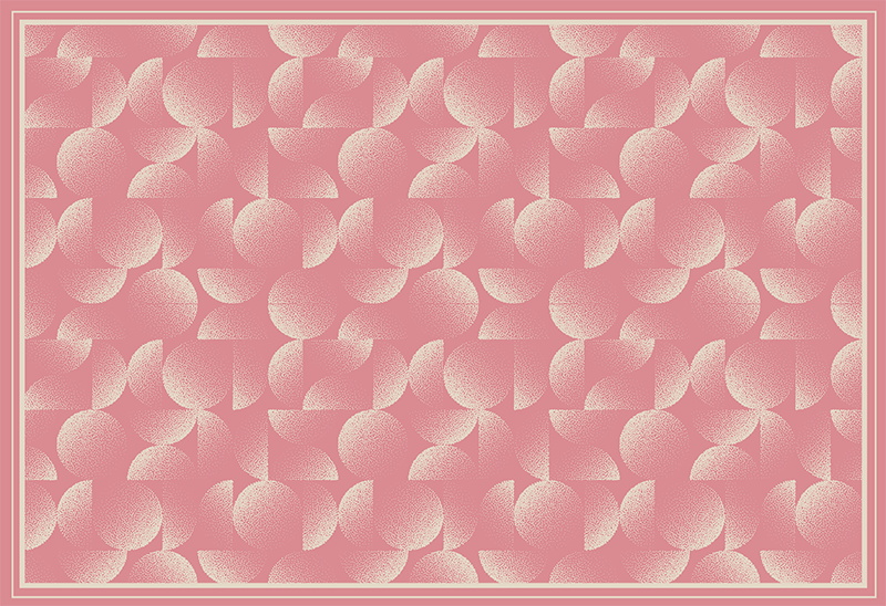 Tapis vinyle rose motif de feuille de ginkgo - TenStickers