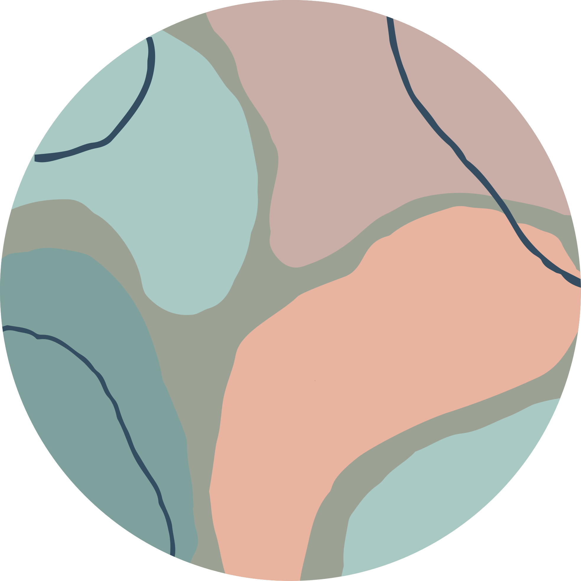 Tapis vinyle minimaliste rond motif abstrait - TenStickers