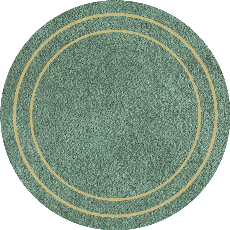 Tapis vinyle minimaliste motif cercles verts et jaunes - TenStickers
