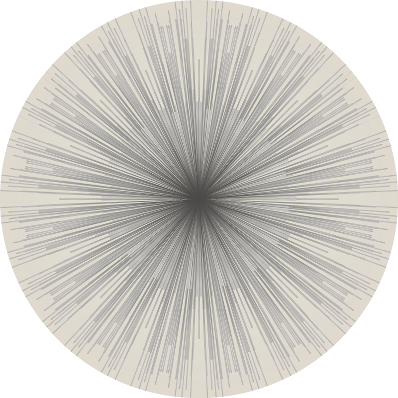 Tapis vinyle minimaliste circulaire diffusion de lignes  - TenStickers