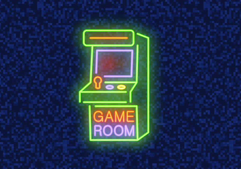 Tapis vinyle ado lueur de la salle de jeux - TenStickers