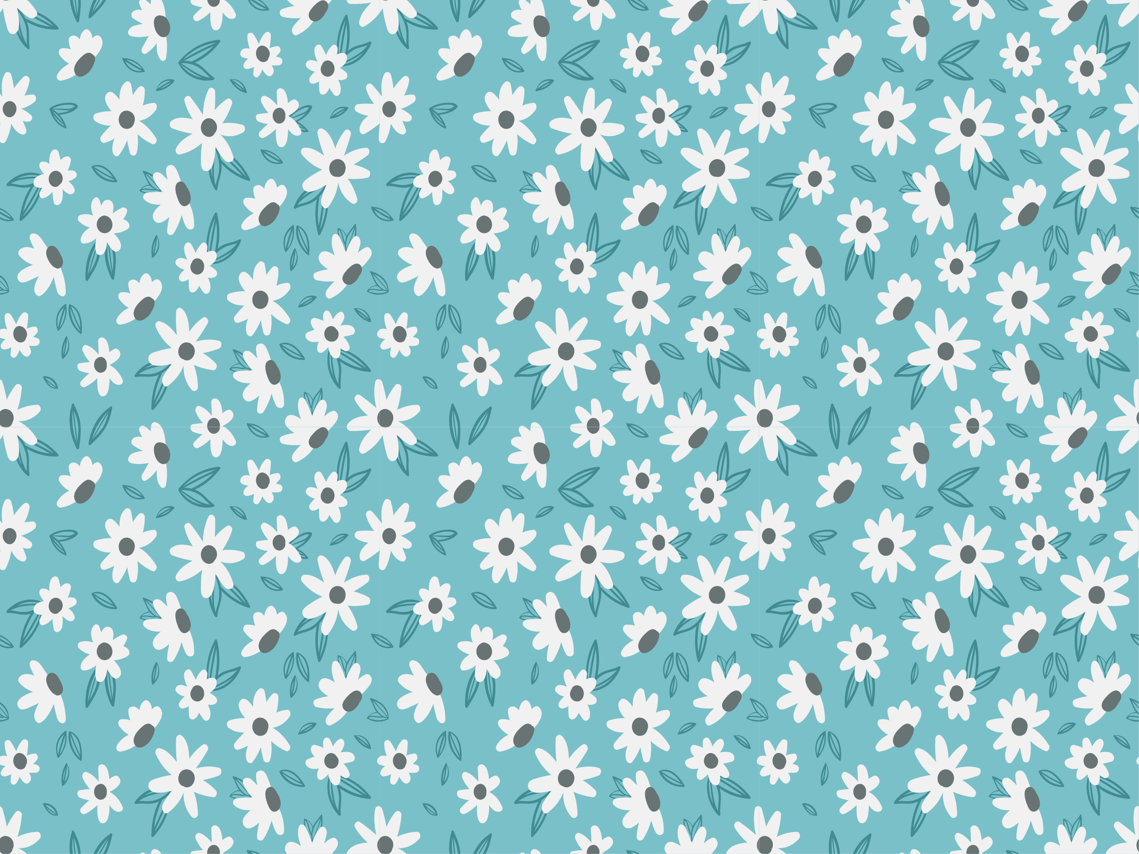 Tapis vinyle fleurs et plantes décor floral - TenStickers