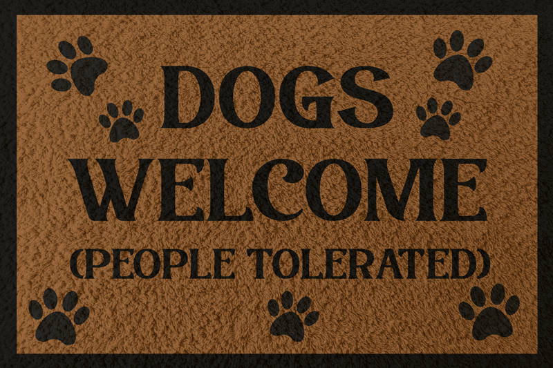 Tapis vinyle Chiens bienvenus - TenStickers