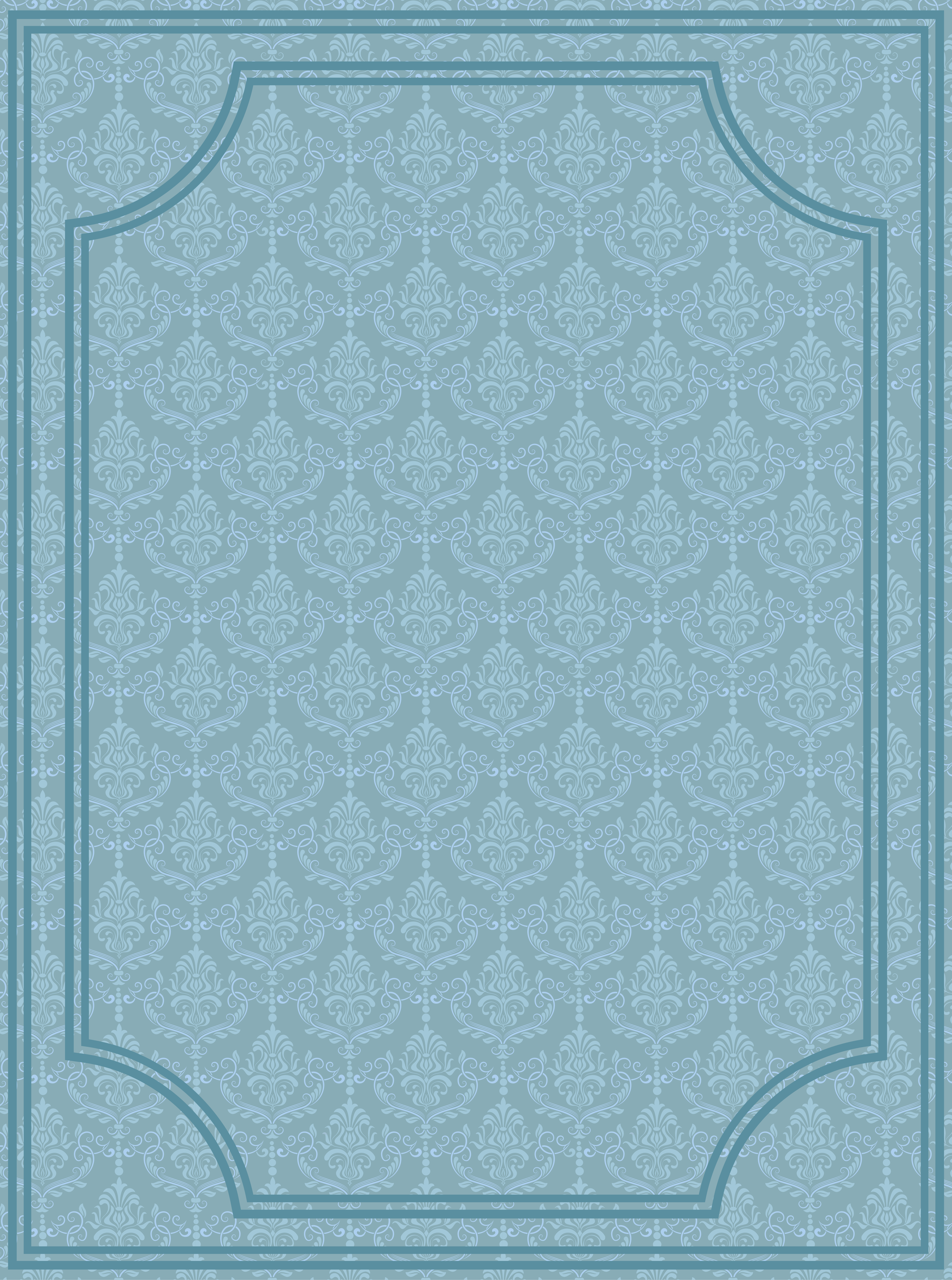 Tapis vinyle salle a manger baroque bleu doux - TenStickers